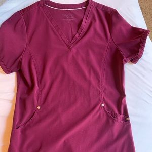 Beyond Scrub Top- Maroon/Purple size S